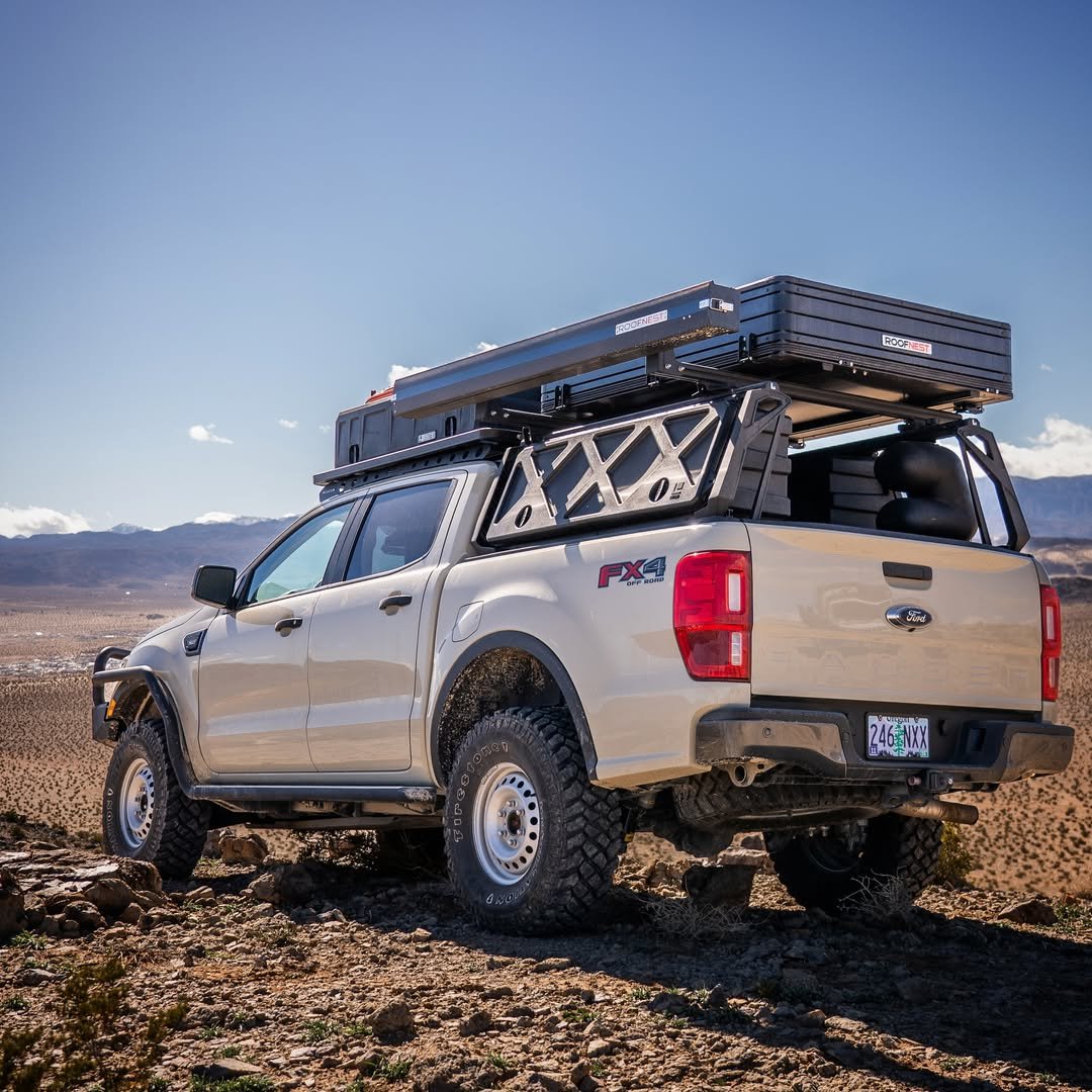 Ford Ranger with Leitner Rack in desert