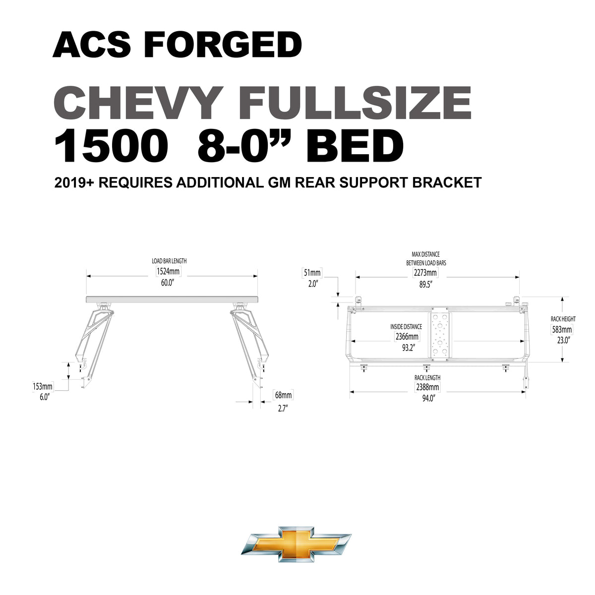 Leitner ACS Forged Bed Rack – Chevrolet Silverado
