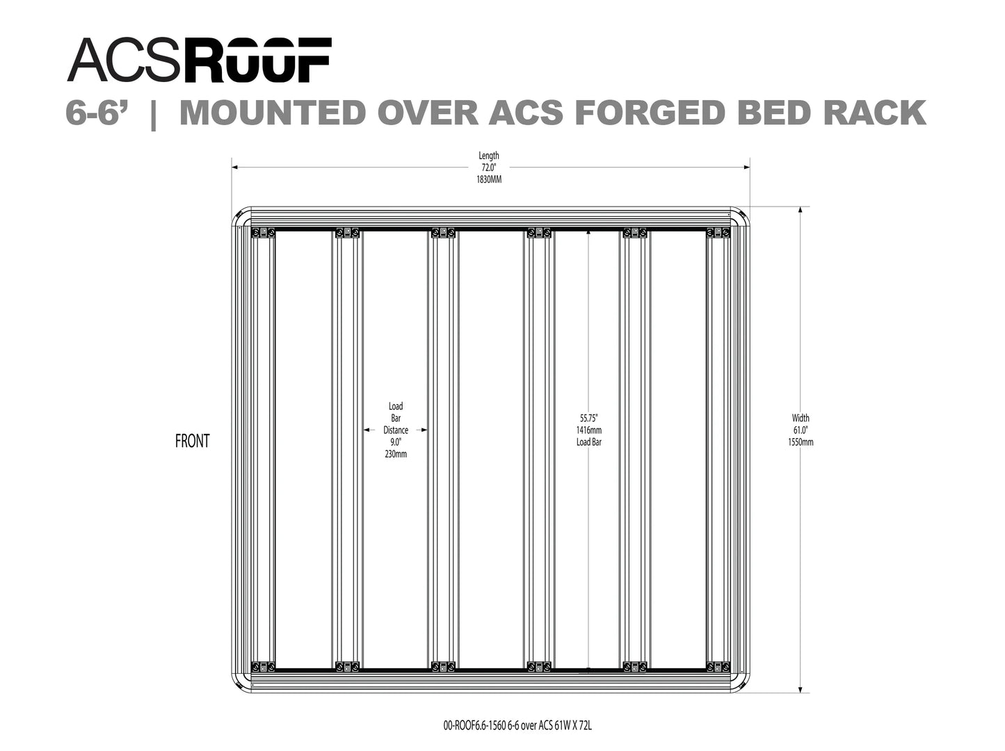 ACS ROOF for Over ACS FORGED & CLASSIC Bedrack