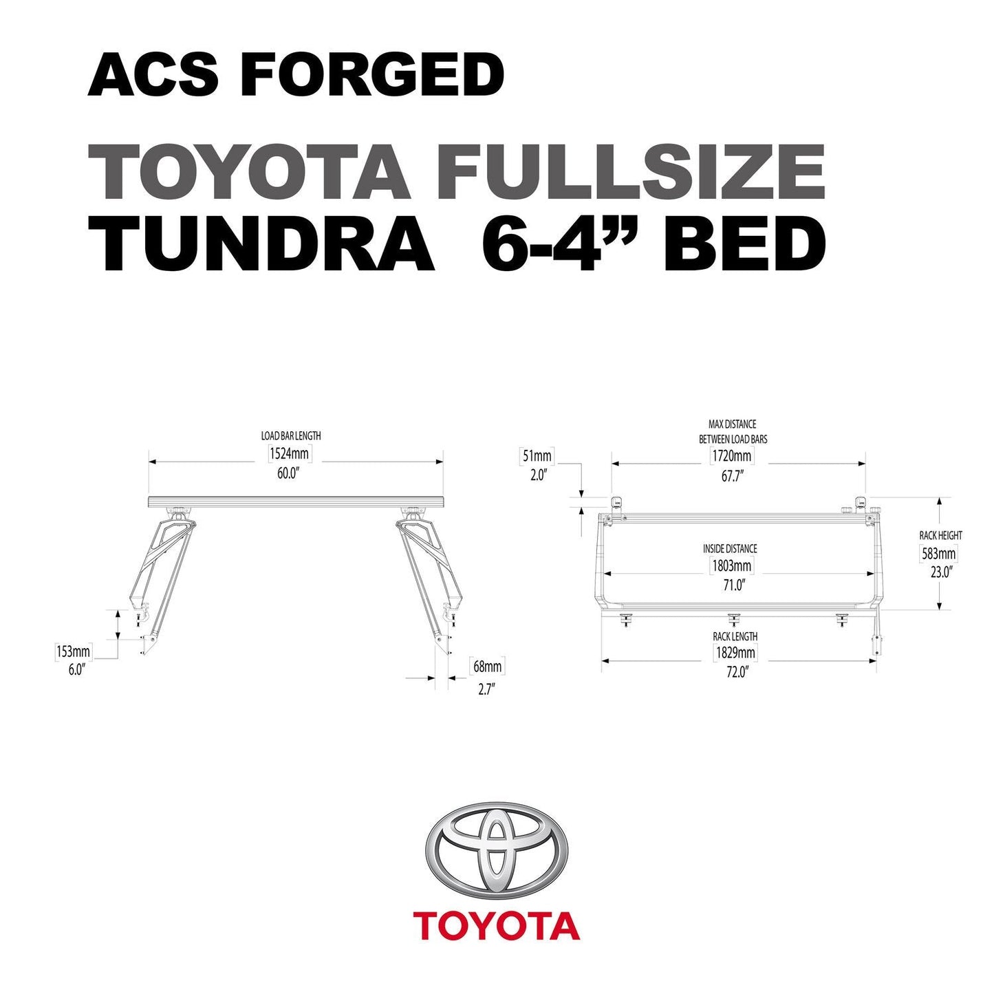 ACS FORGED Bed Rack for TOYOTA TRUCKS