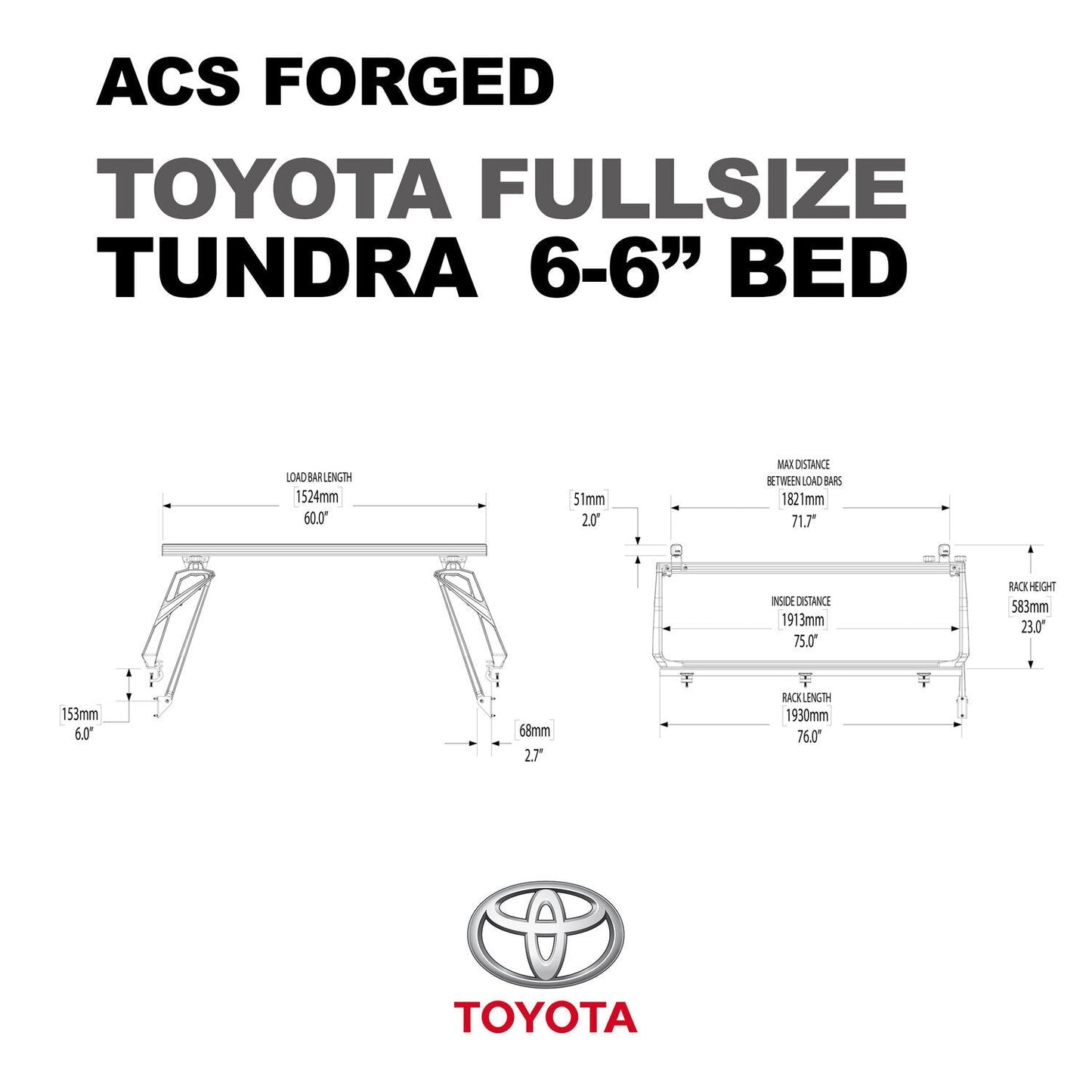ACS FORGED Bed Rack for TOYOTA TRUCKS