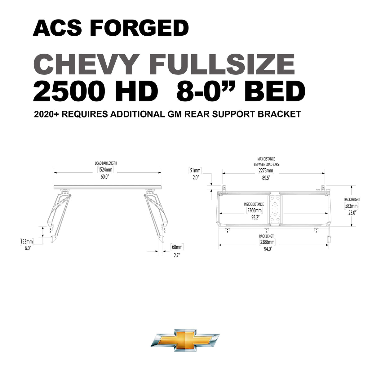 Leitner ACS Forged Bed Rack – Chevrolet Silverado
