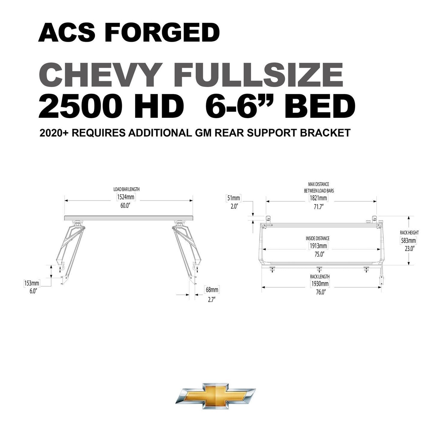 ACS FORGED Bed Rack for CHEVY TRUCKS