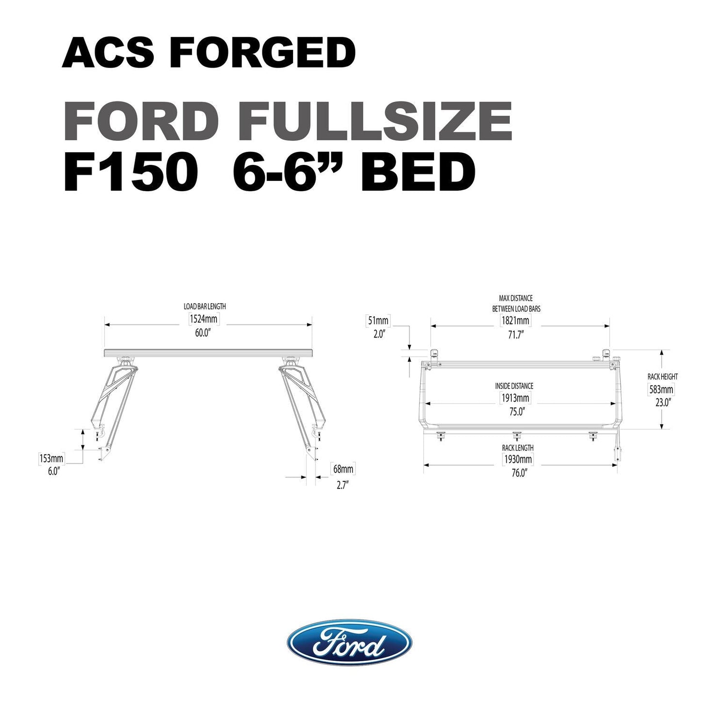ACS FORGED Bed Rack for FORD TRUCKS
