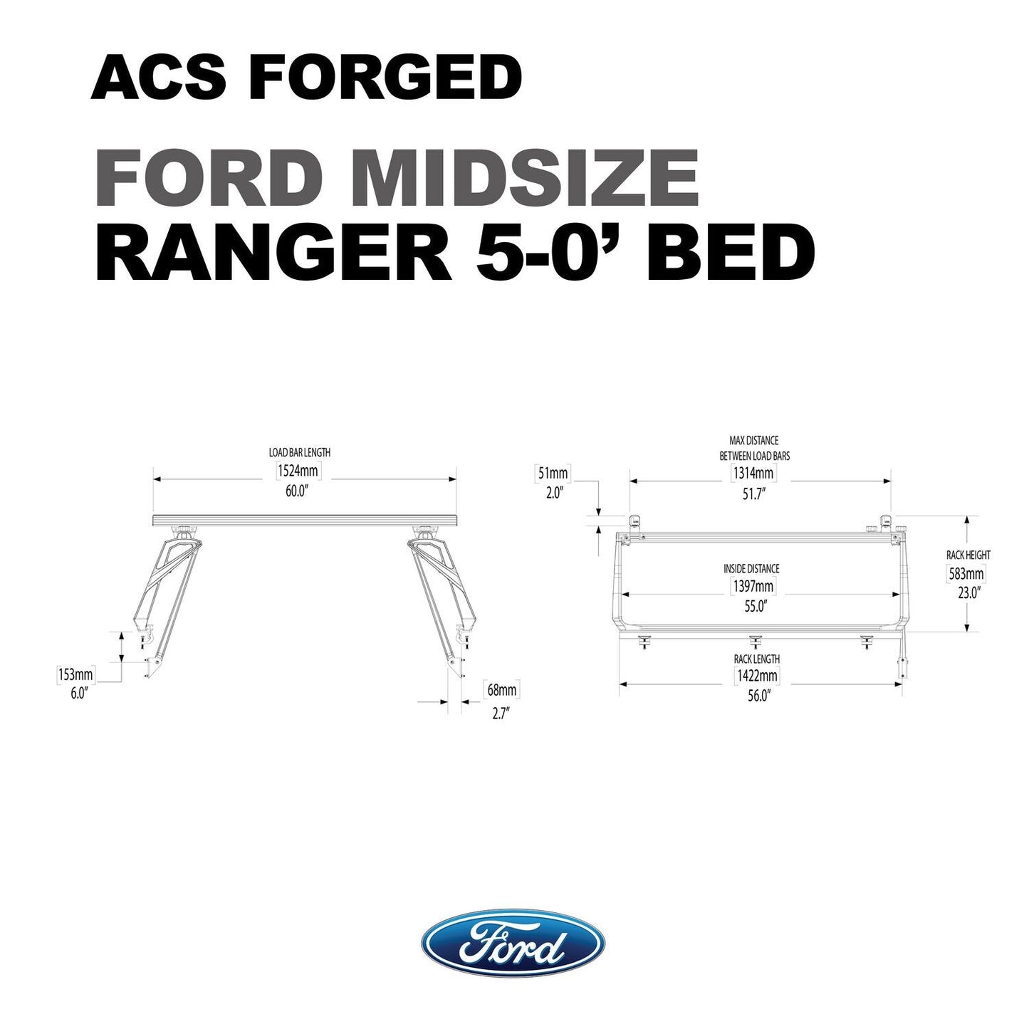 ACS FORGED Bed Rack for FORD TRUCKS