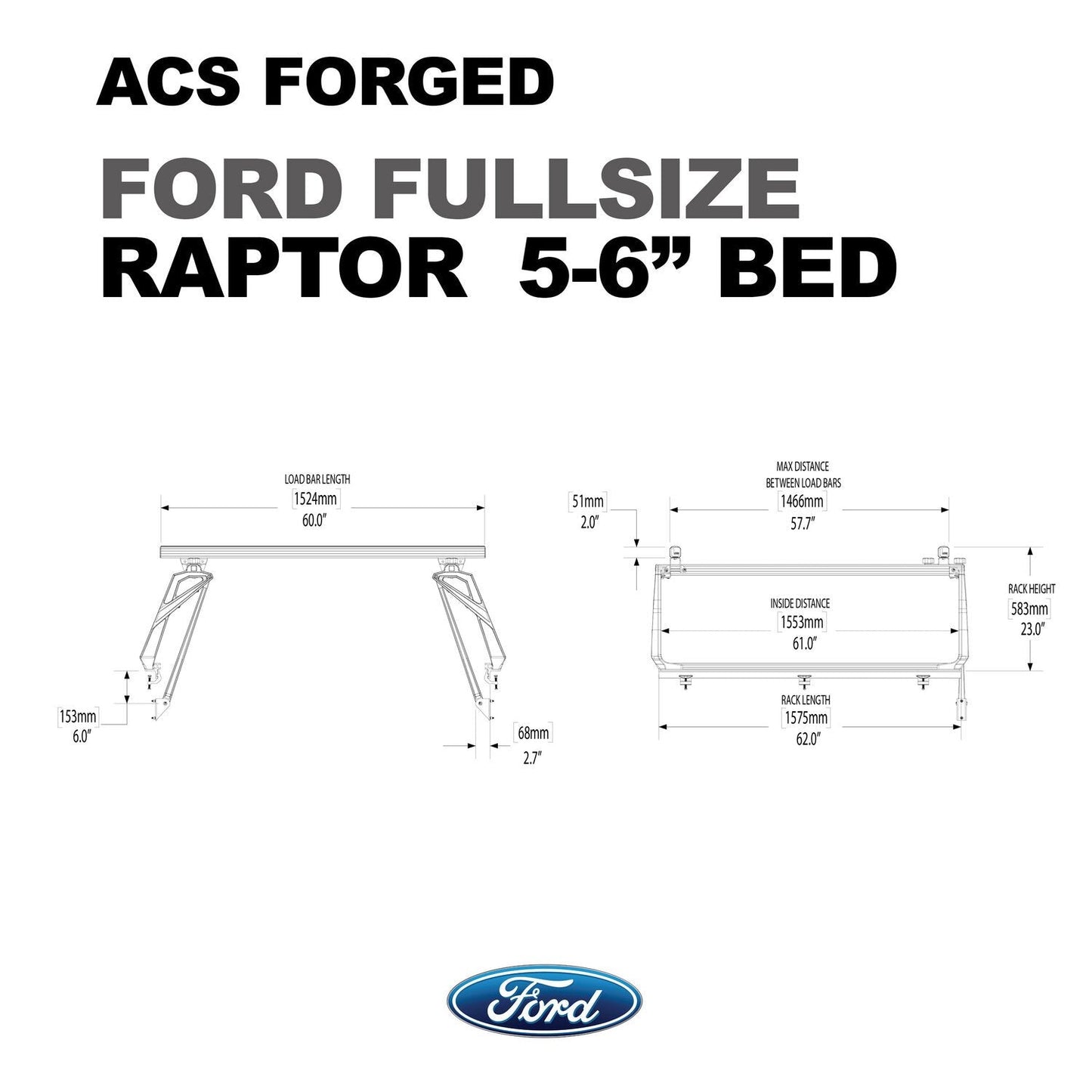 ACS FORGED Bed Rack for FORD TRUCKS