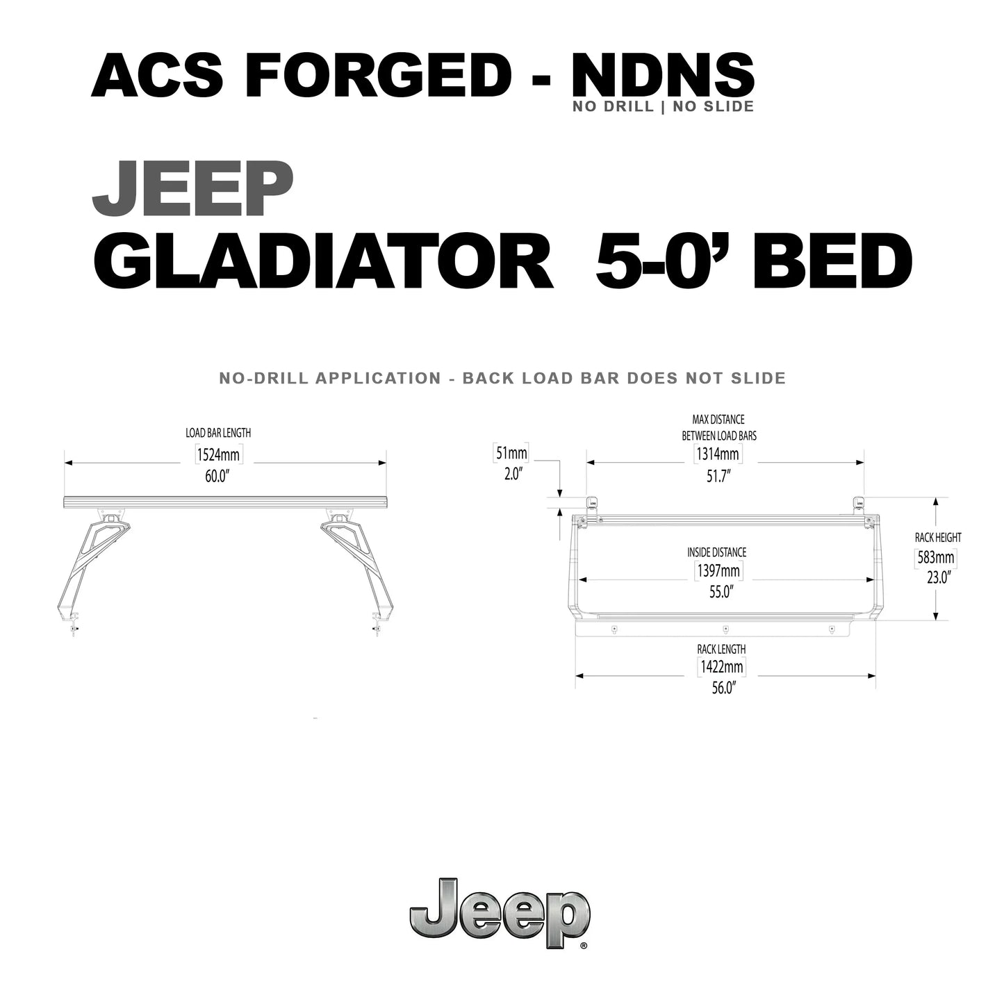 Active Cargo System - FORGED NO DRILL - JEEP