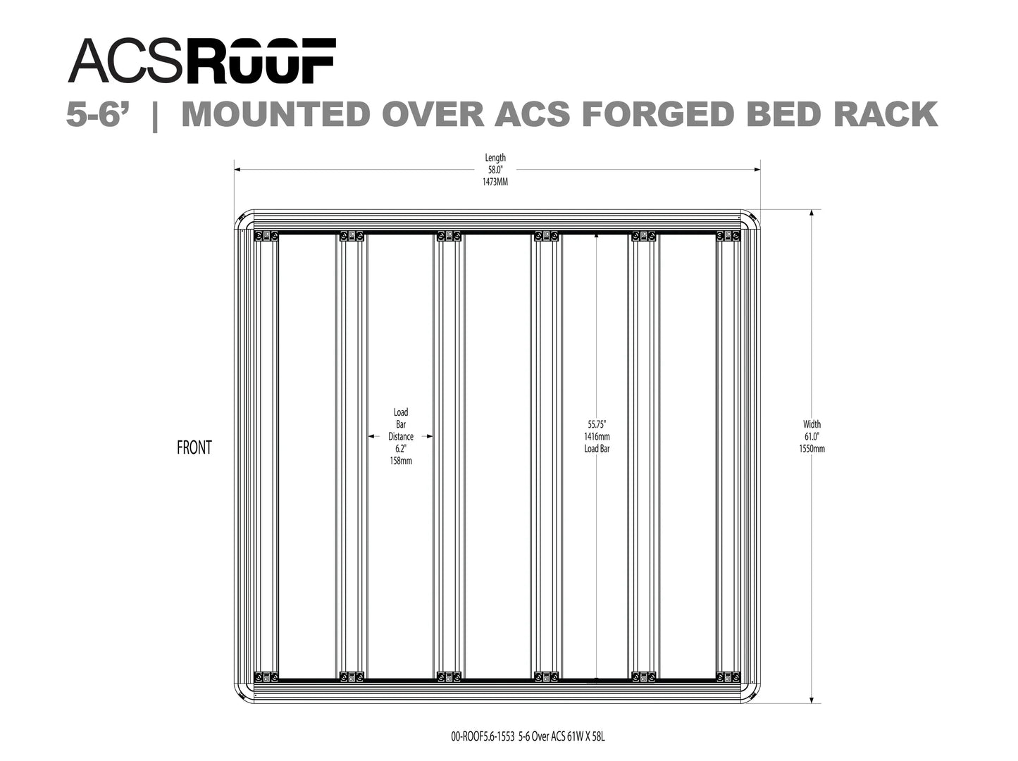 ACS ROOF for Over ACS FORGED & CLASSIC Bedrack