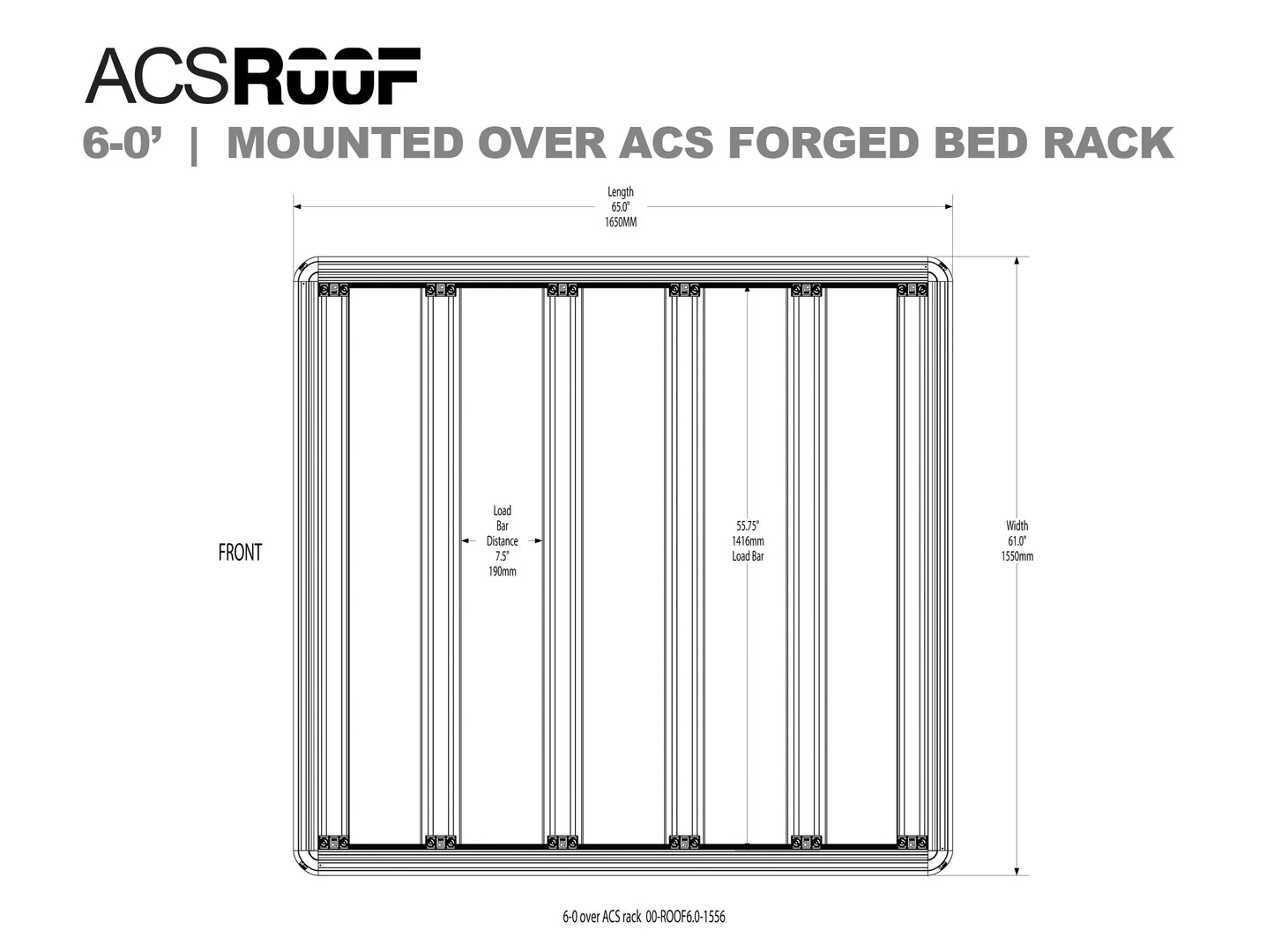 ACS ROOF for Over ACS FORGED & CLASSIC Bedrack