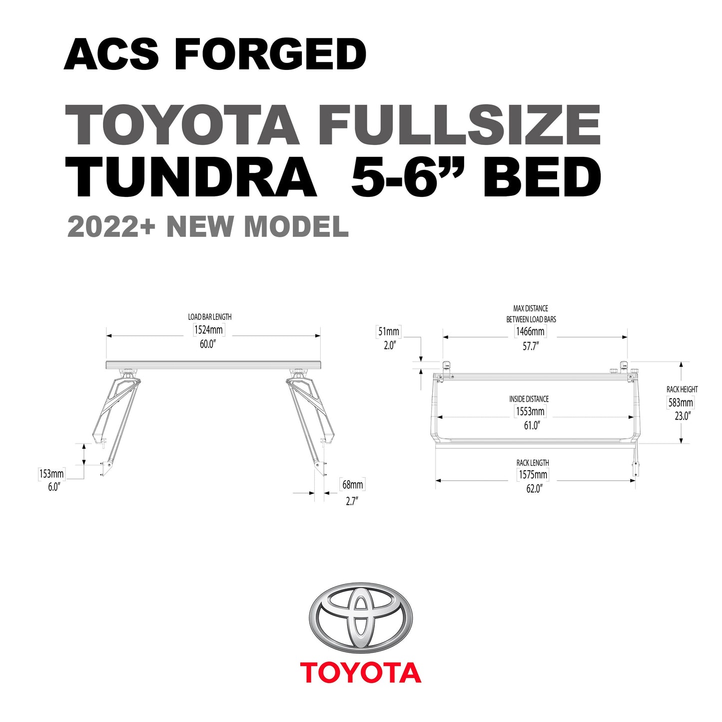 ACS FORGED Bed Rack for TOYOTA TRUCKS
