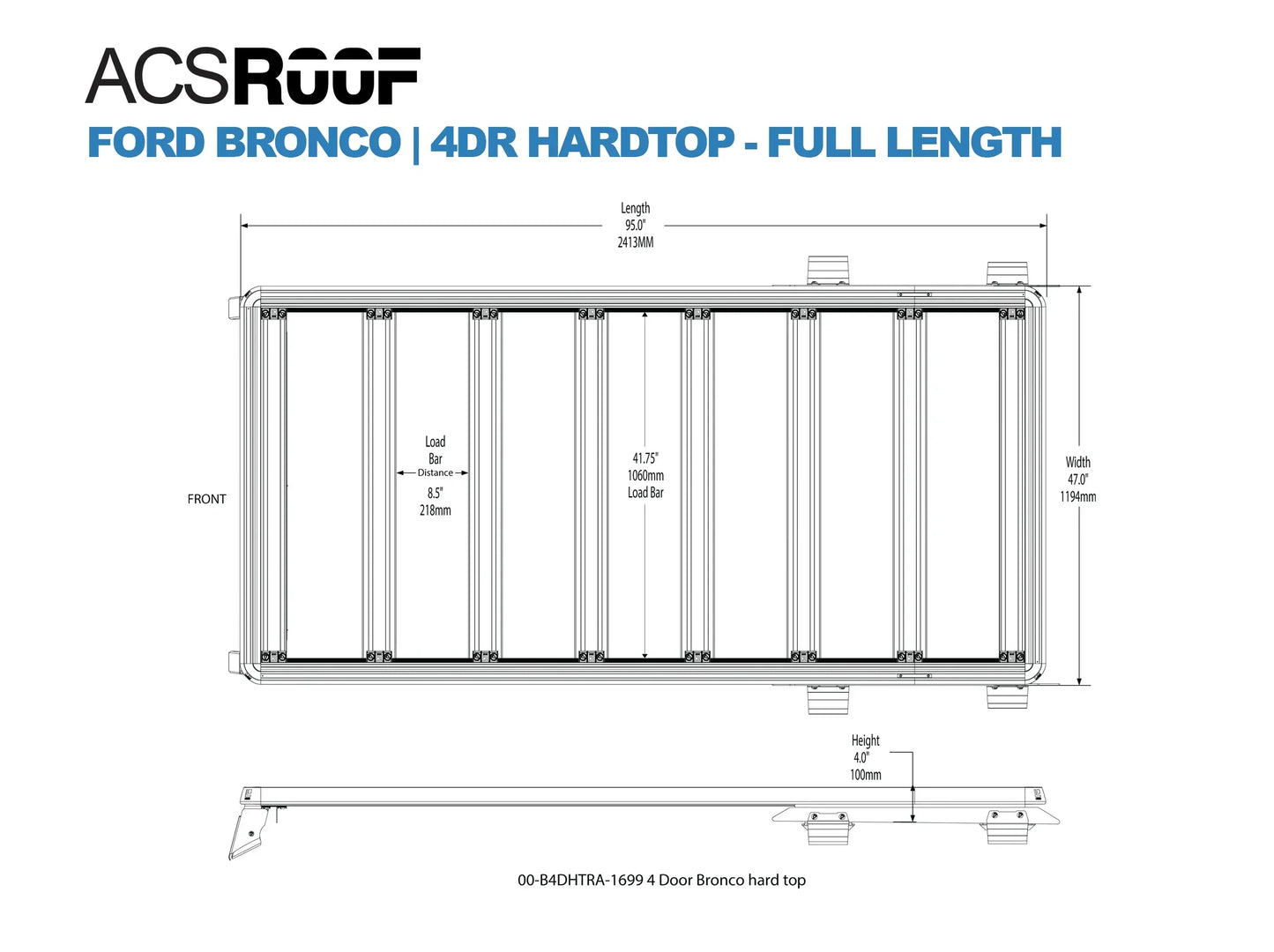 ACS ROOF | Over Cab Platform Rack for FORD SUPERDUTY